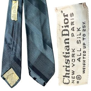 Vintage 40s Christian Dior Silk Necktie from De Pinna 5th Avenue Manhattan Paris